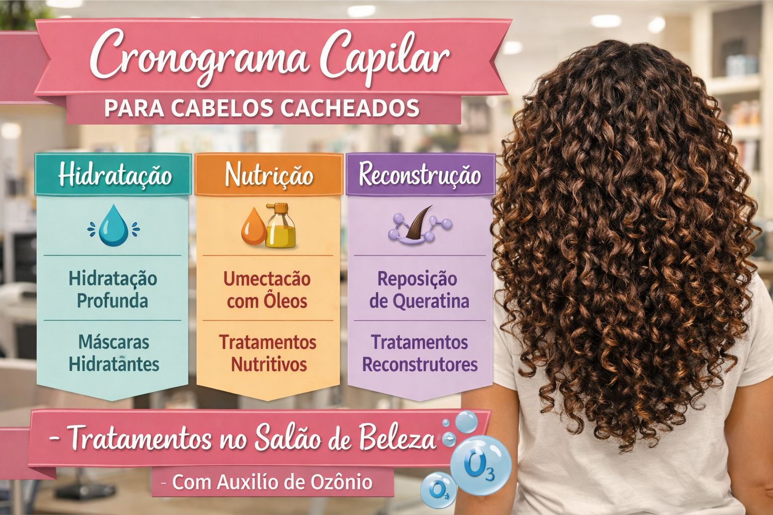 Cronograma para cabelos Cacheados